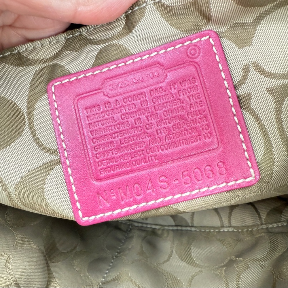 Coach Leatherware Berry & Black Leather Messenger Travel Bag Style 5068 Vintage - Picture 5 of 17